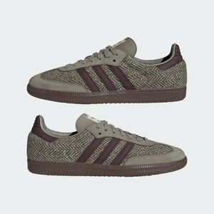 Adidas Samba OG Harris Tweed Shoes - Wonder Beige (Herringbone) - US 7 (UK 6.5)